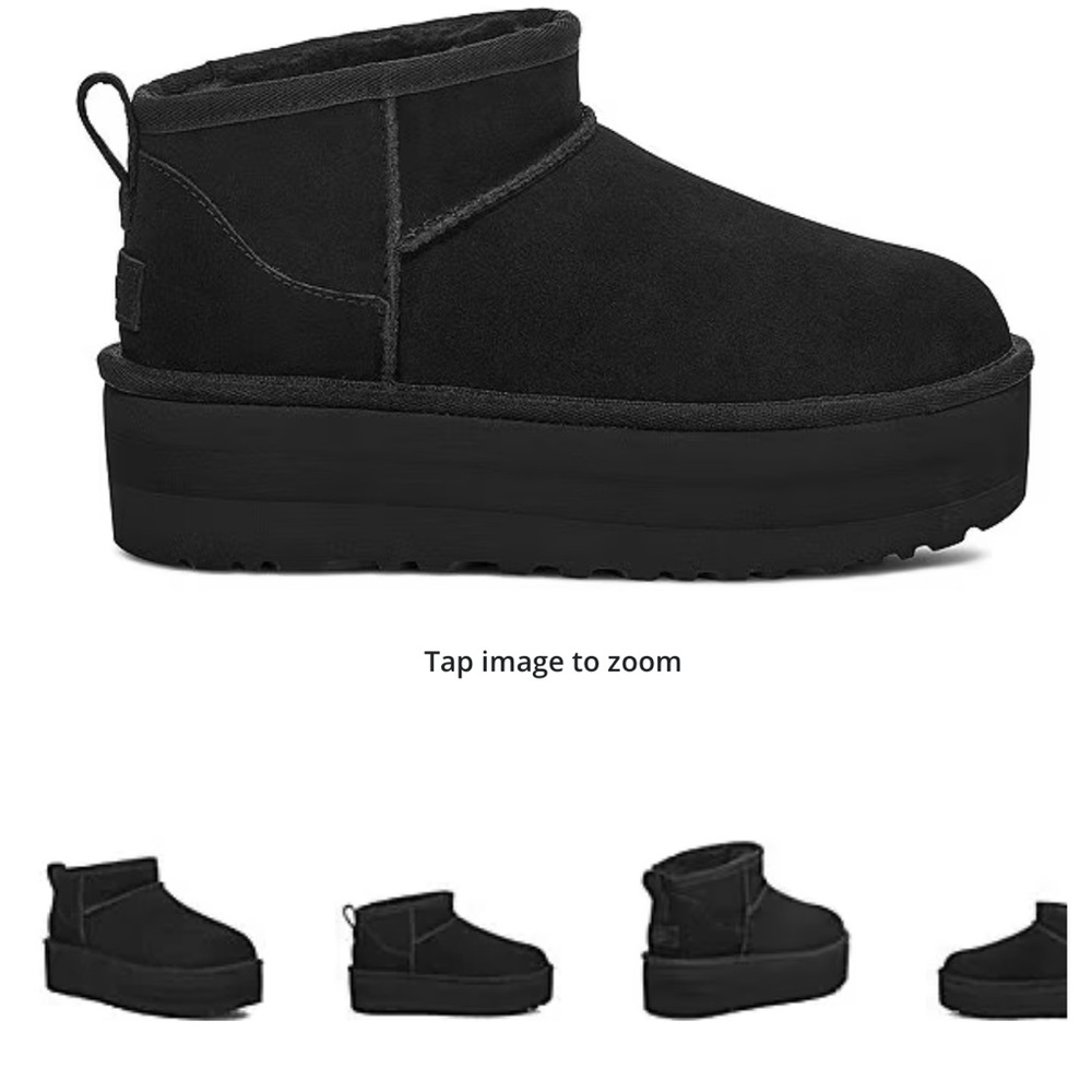 UGG Black Platform Winter Boots